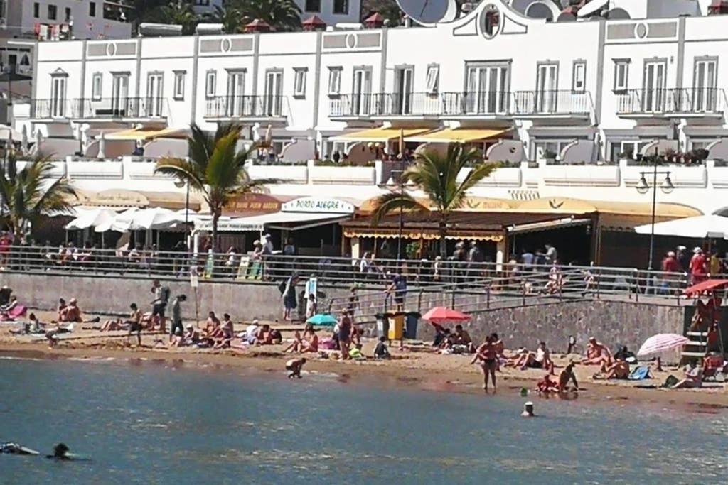 Charmante Wohnung Direkt Am Meer, Kostenloses Wlan Puerto De Mogan Bagian luar foto