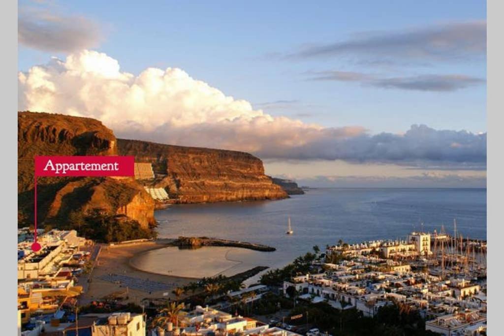Charmante Wohnung Direkt Am Meer, Kostenloses Wlan Puerto De Mogan Bagian luar foto