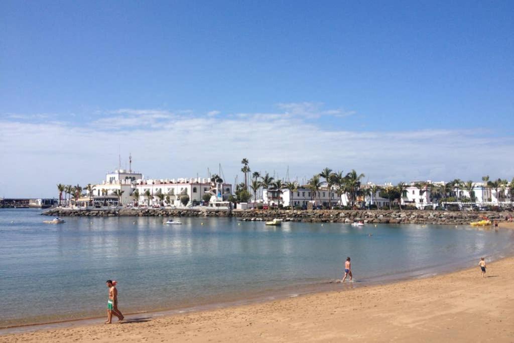 Charmante Wohnung Direkt Am Meer, Kostenloses Wlan Puerto De Mogan Bagian luar foto
