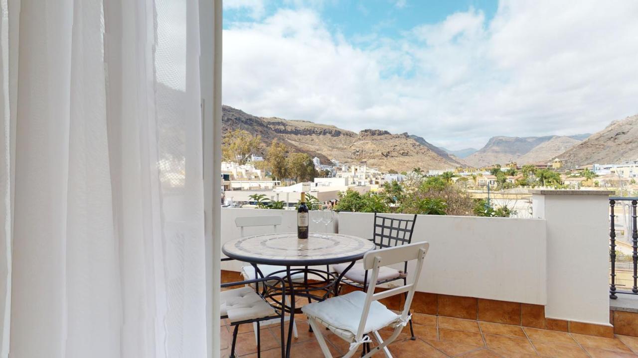Charmante Wohnung Direkt Am Meer, Kostenloses Wlan Puerto De Mogan Bagian luar foto