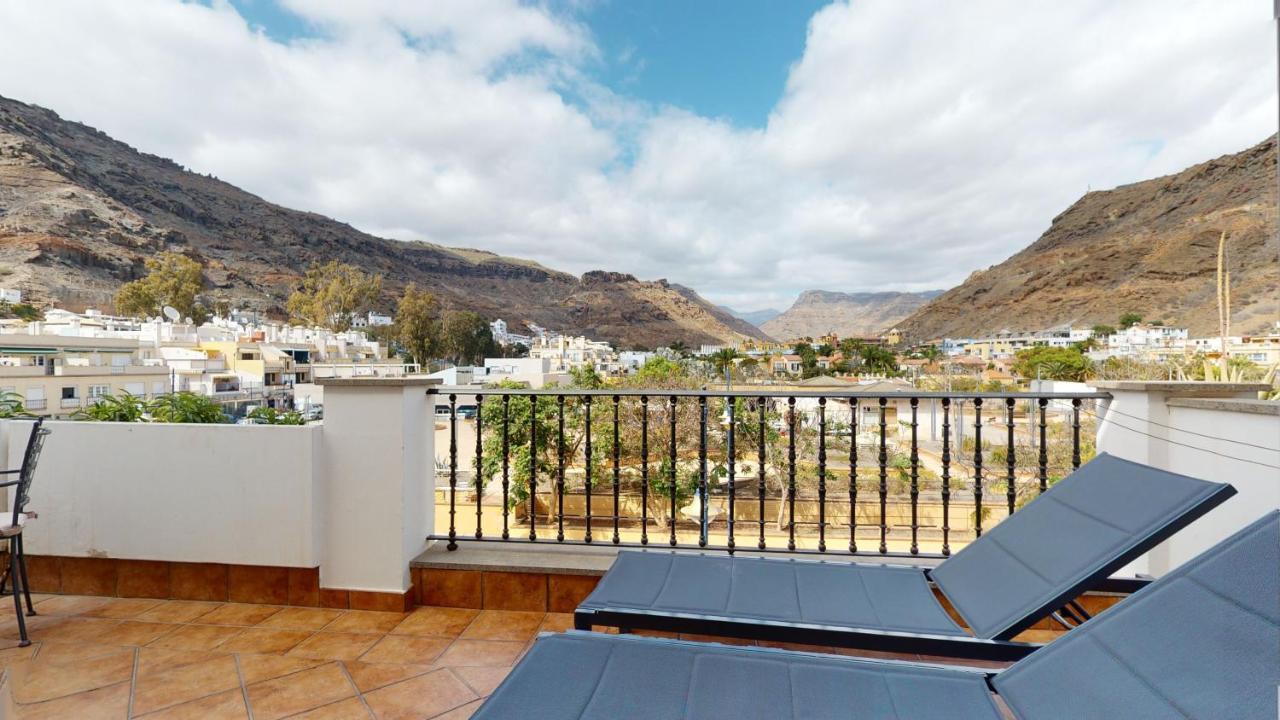 Charmante Wohnung Direkt Am Meer, Kostenloses Wlan Puerto De Mogan Bagian luar foto