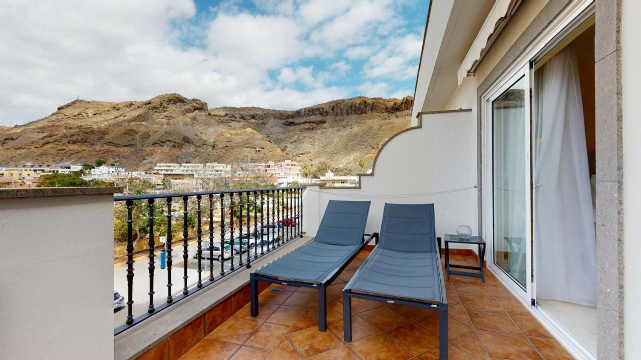 Charmante Wohnung Direkt Am Meer, Kostenloses Wlan Puerto De Mogan Bagian luar foto